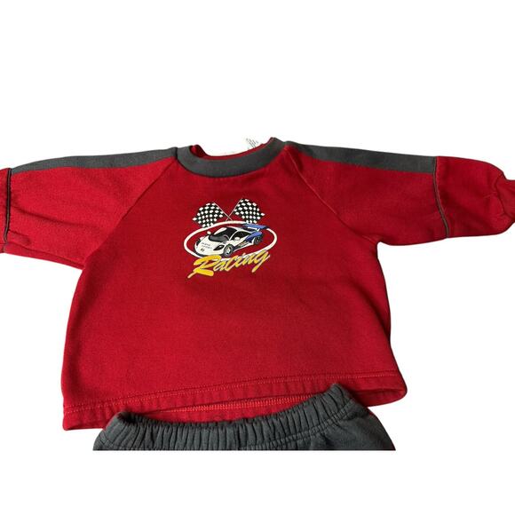 Vintage Y2K 24M Small Steps Racing Race Car Sweatshirt & Sweatpants Suit - Picture 2 of 9